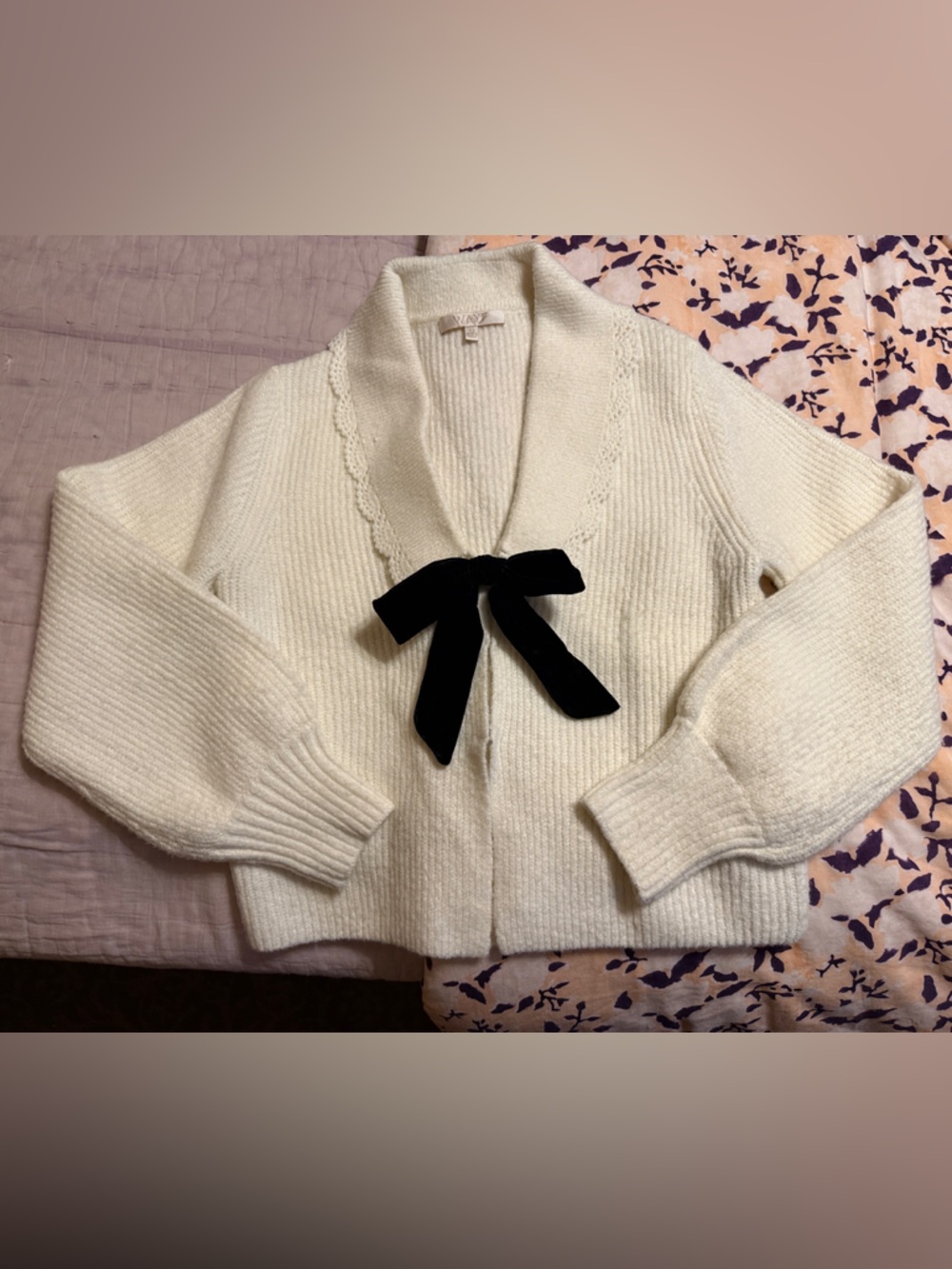 Wayf Sloane Bow Cardigan